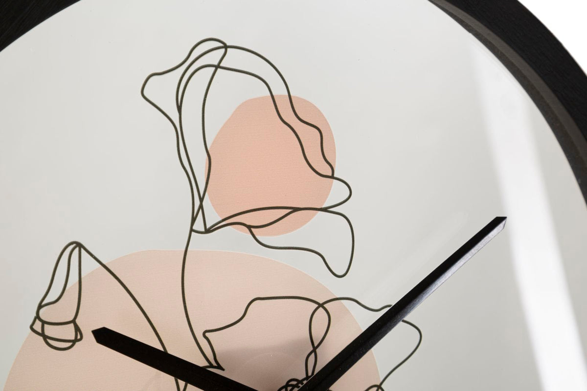 Wanduhr Blumen Bunt 40 cm B – Wanduhr