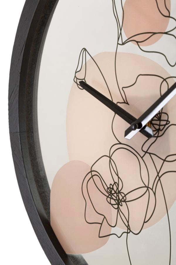 Wanduhr Blumen Bunt 40 cm B – Wanduhr