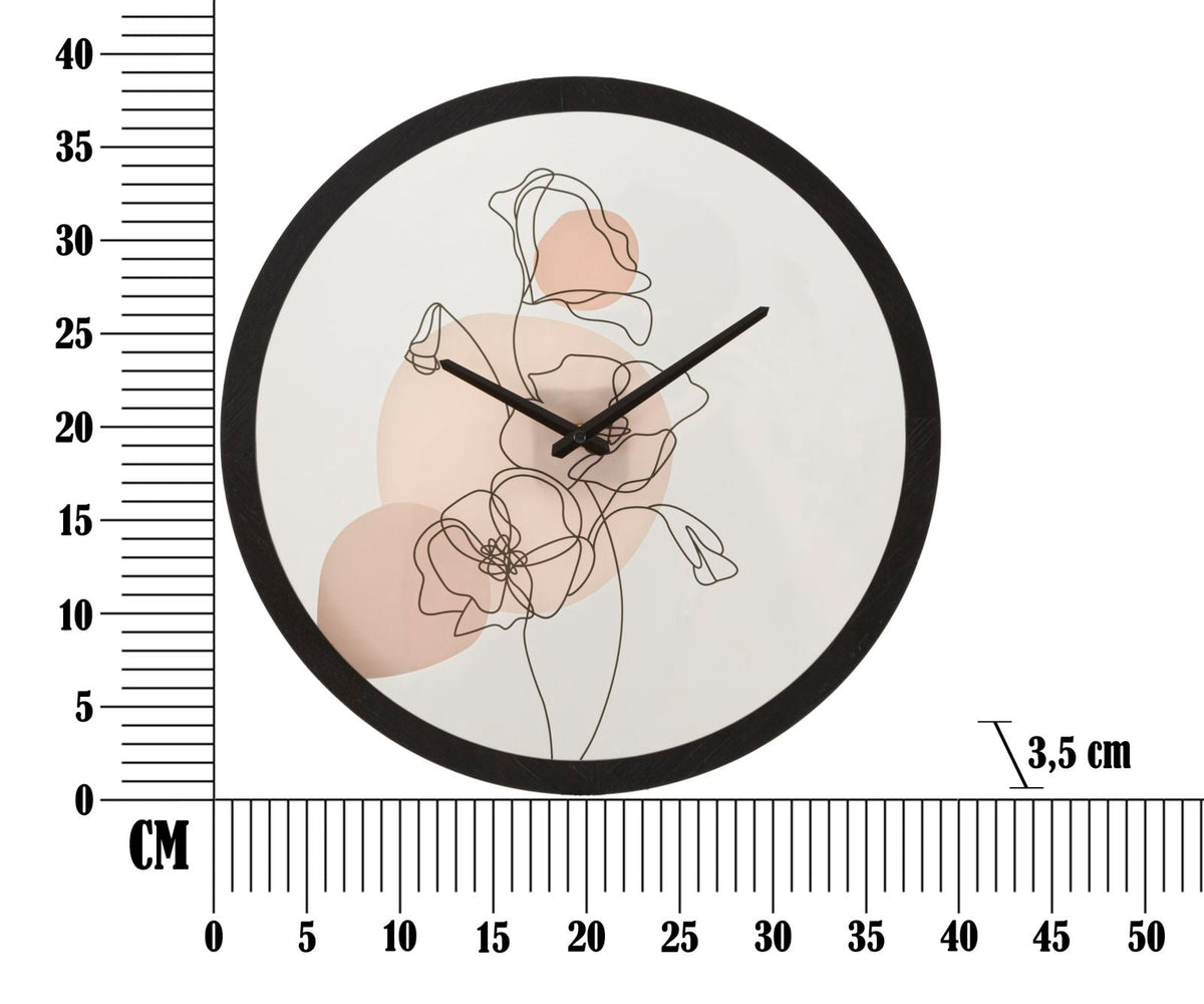 Wanduhr Blumen Bunt 40 cm B – Wanduhr