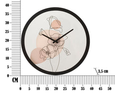 Wanduhr Blumen Bunt 40 cm B – Wanduhr