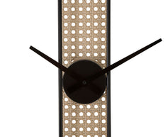 Wanduhr Gerippt Schwarz Creme 60 cm – Uhr Wohnzimmer