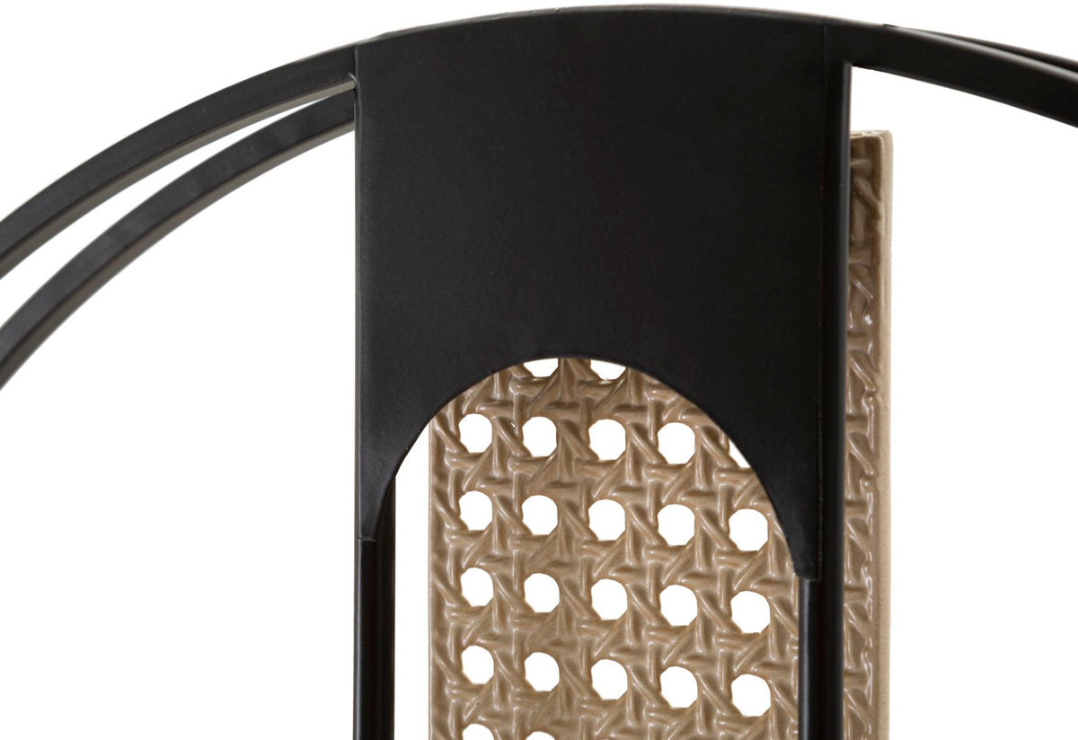 Wanduhr Gerippt Schwarz Creme 60 cm – Uhr Wohnzimmer