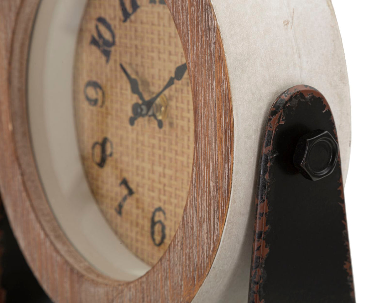 Tischuhr Holz Braun Rund – Deko
