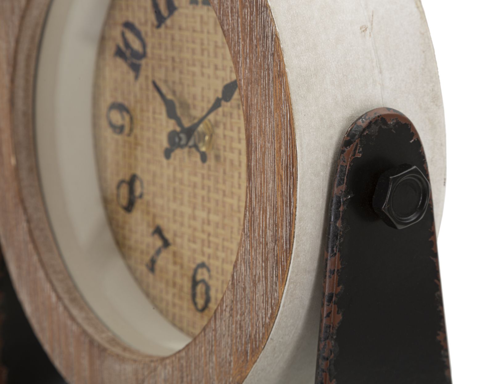 Tischuhr Holz Braun Rund – Deko
