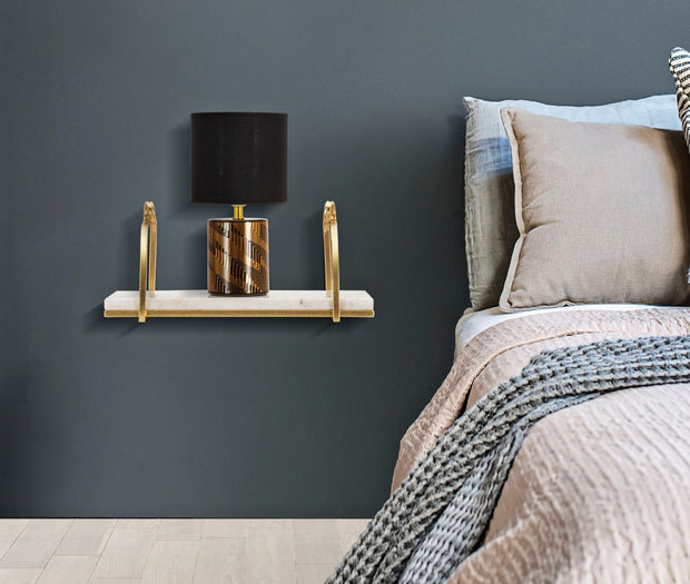 Wandregal Marmor Gold – Hängeregal Deko