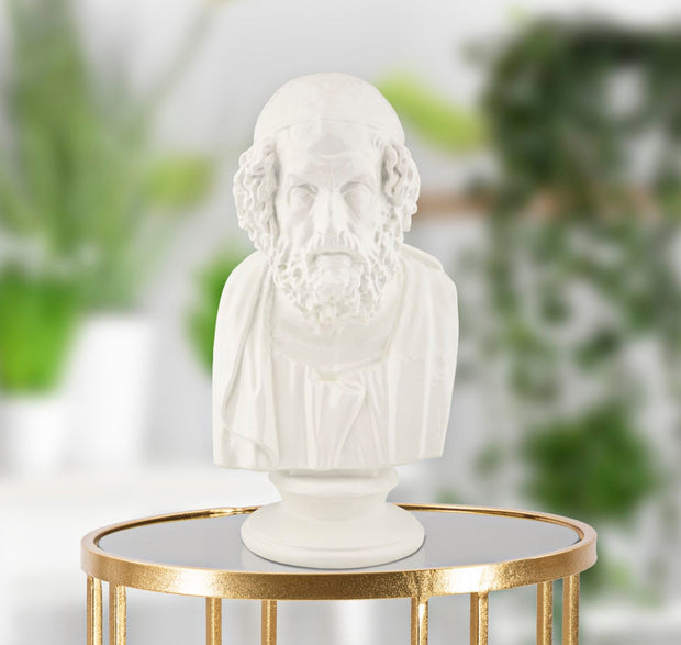 Dekofigur Weiser Mann Weiß – Skulptur Deko