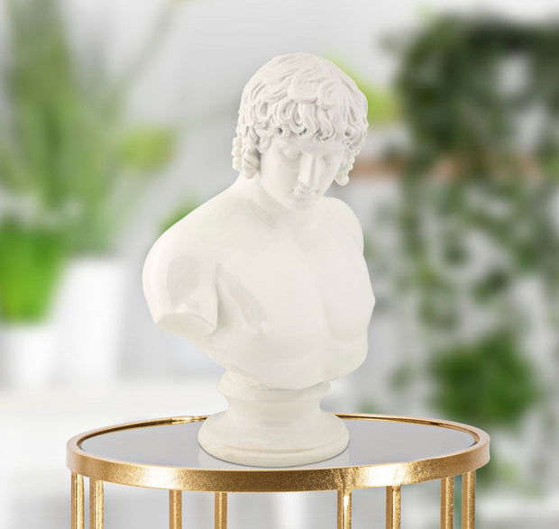 Renaissance-Büste Mann Weiß 25 cm – Antike Skulptur