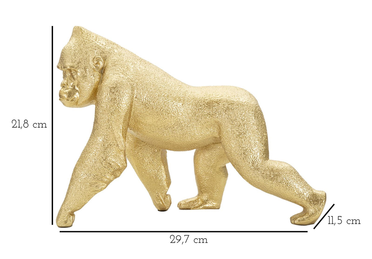 Dekofigur Gorilla Gold 21,8 cm – Tierfigur