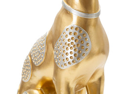 Dekofigur Hund Sitzend Gold – Tierfigur