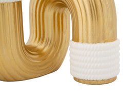 Blumenvase Bann Gold Weiß 12,7 cm – Dekovase