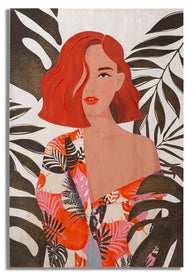 Wandbild Frau 120 cm B – Leinwandbild Deko