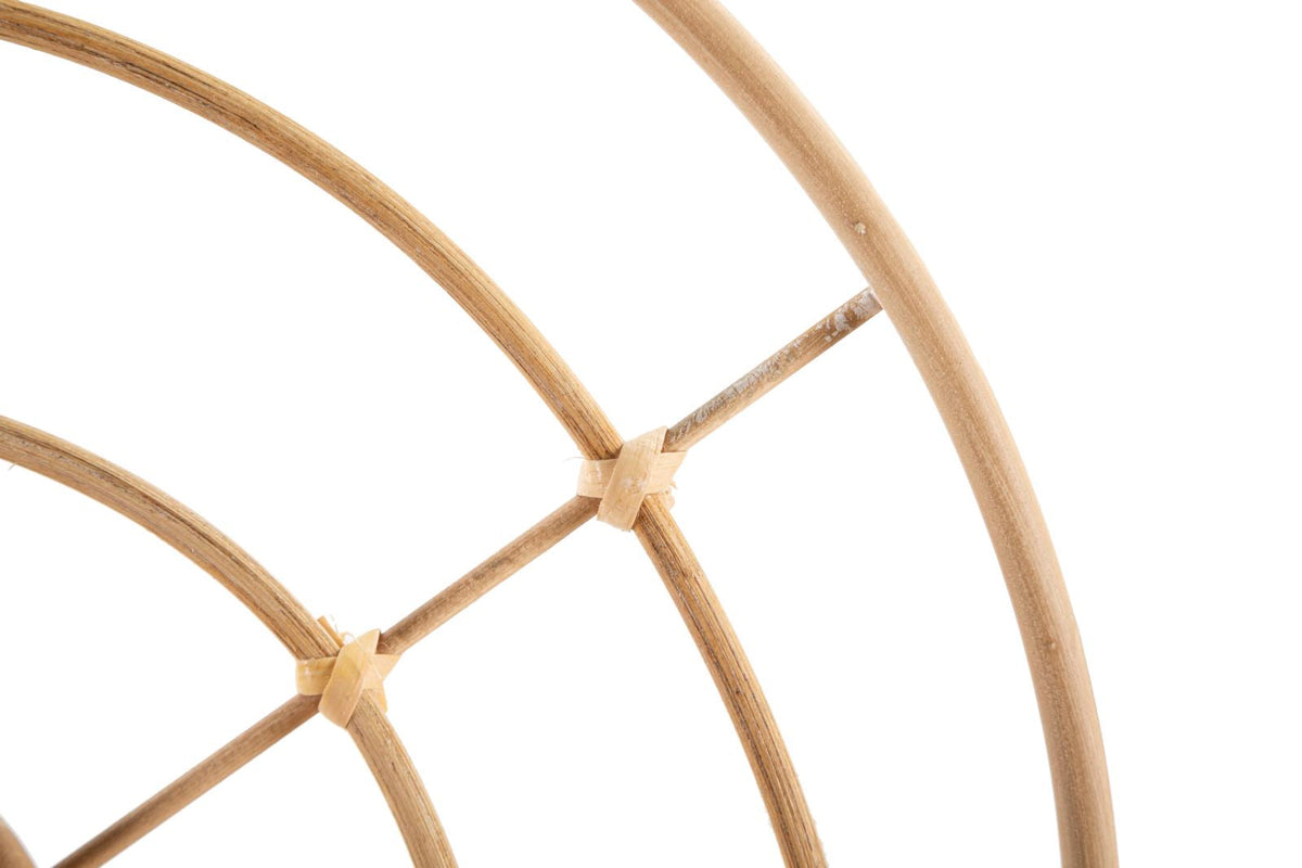 Wandregal Bogen Rattan Braun 2 Ebenen – Hängeregal Deko