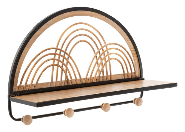 Wandregal Oporto Rattan mit Haken – Hängeregal Deko