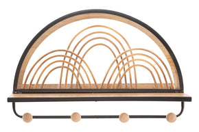 Wandregal Oporto Rattan mit Haken – Hängeregal Deko