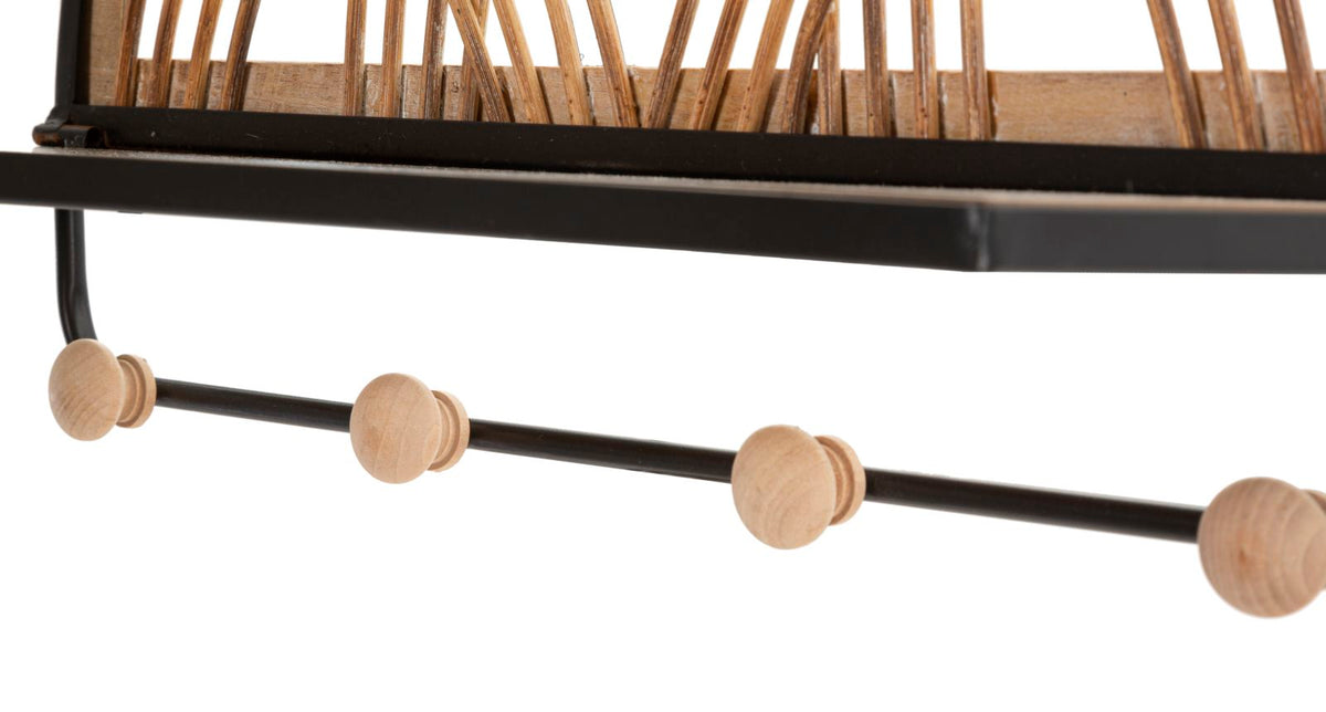 Wandregal Oporto Rattan mit Haken – Hängeregal Deko