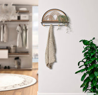 Wandregal Oporto Rattan mit Haken – Hängeregal Deko