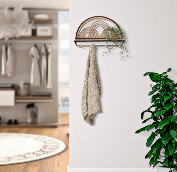 Wandregal Oporto Rattan mit Haken – Hängeregal Deko