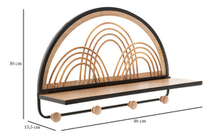Wandregal Oporto Rattan mit Haken – Hängeregal Deko