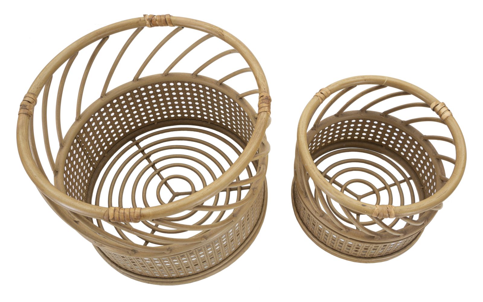 Blumenständer Panama Rattan Braun 2er Set – Pflanzenständer Deko