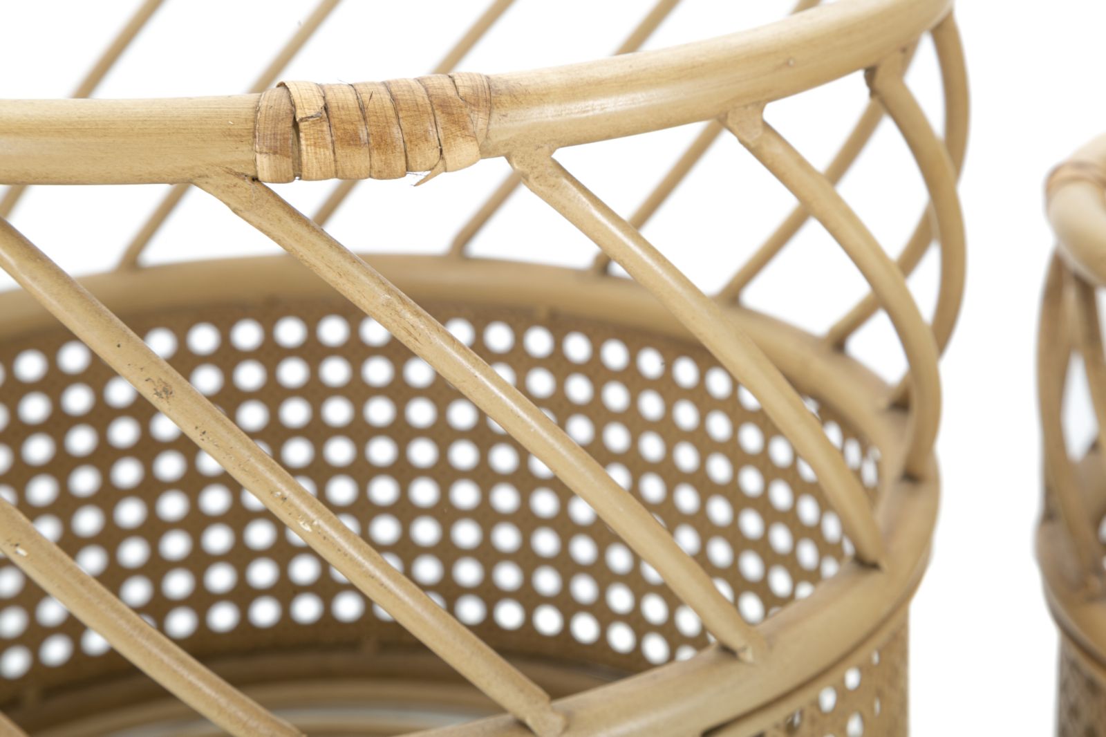 Blumenständer Panama Rattan Braun 2er Set – Pflanzenständer Deko