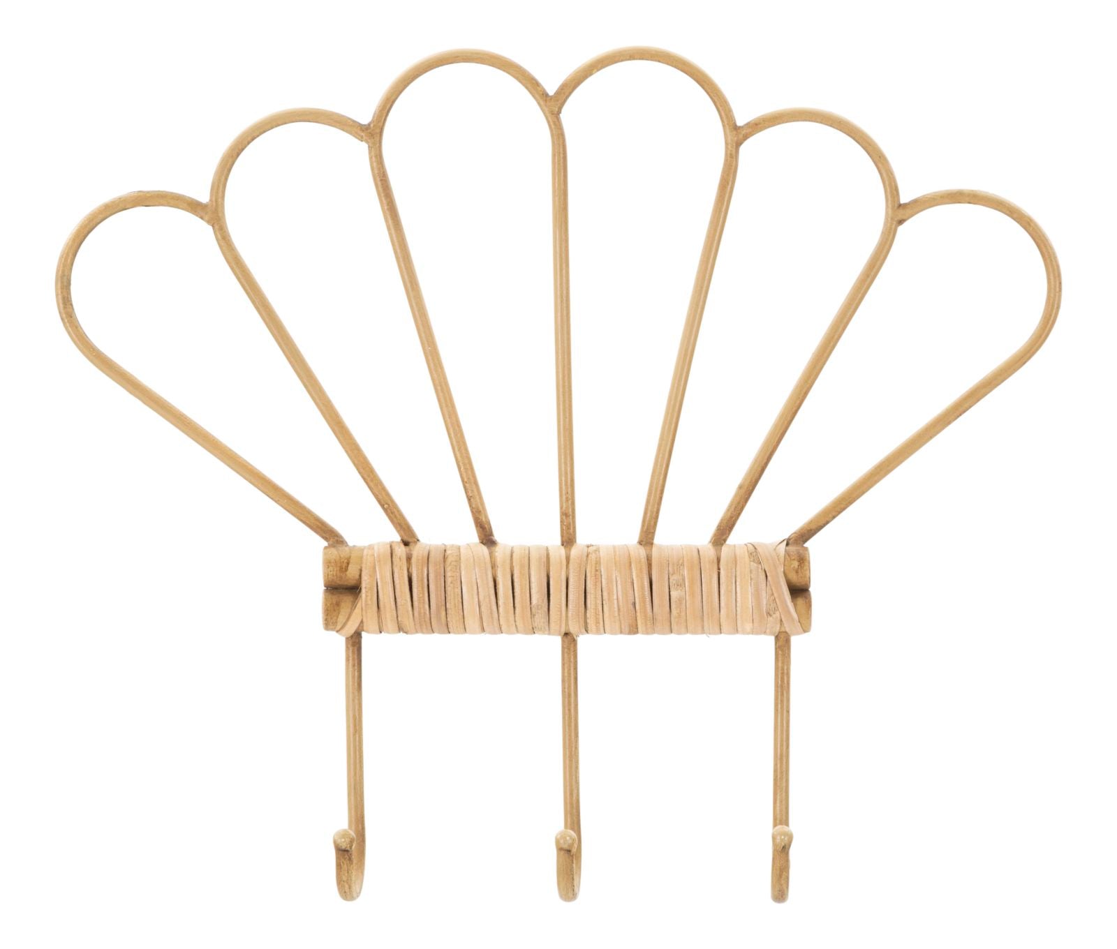 Garderobe Panama Rattan Braun 3 Haken – Hakenleiste Flur