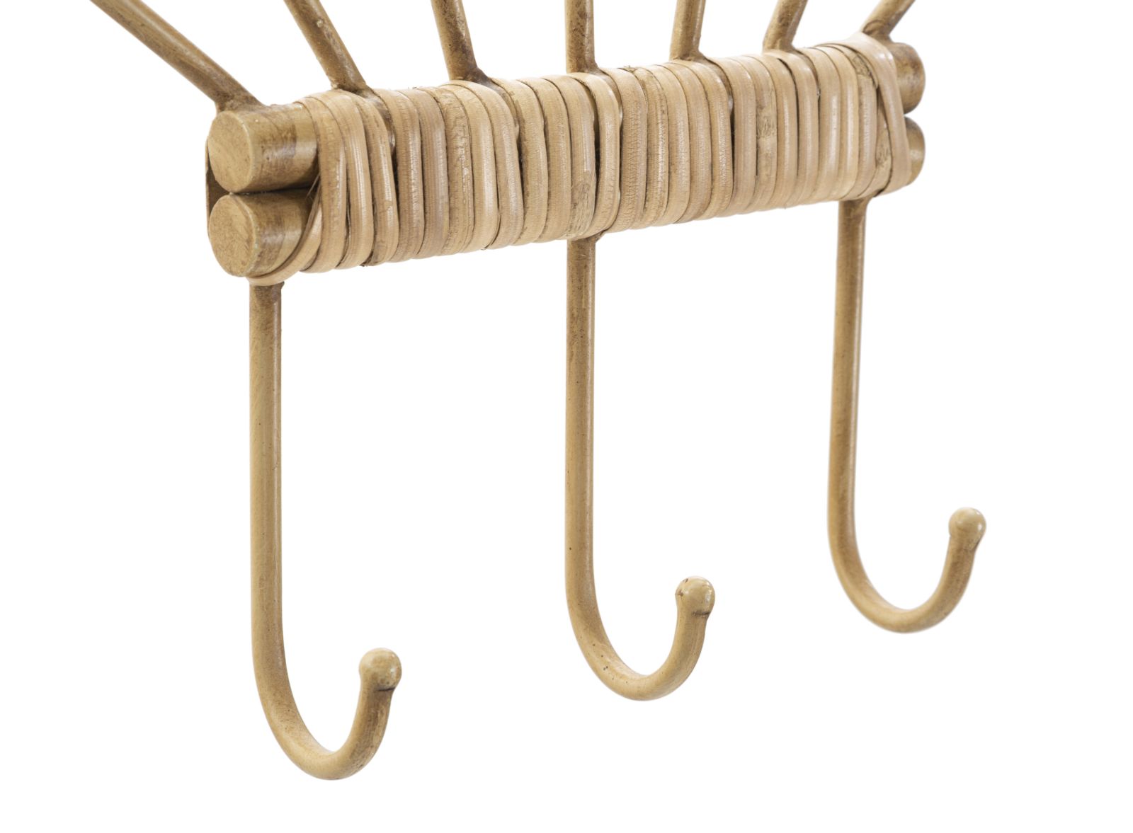 Garderobe Panama Rattan Braun 3 Haken – Hakenleiste Flur