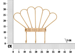 Garderobe Panama Rattan Braun 3 Haken – Hakenleiste Flur