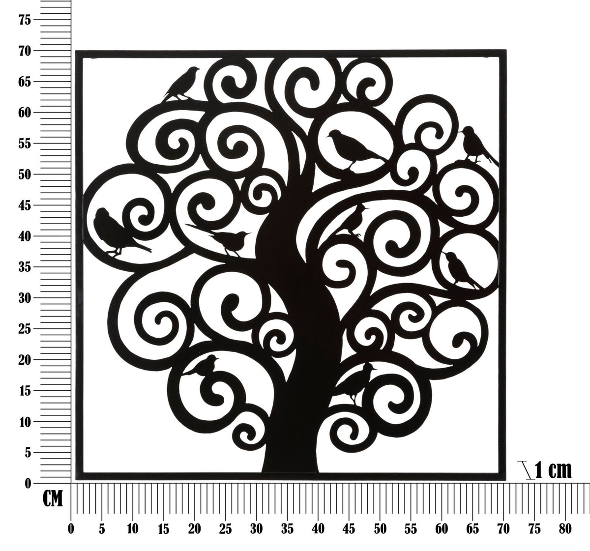 Wandpaneel Vögel Schwarz – Wanddeko