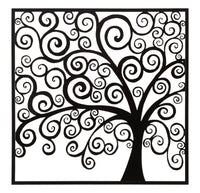 Wandpaneel Baum Schwarz – Wanddeko