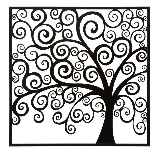 Wandpaneel Baum Schwarz – Wanddeko