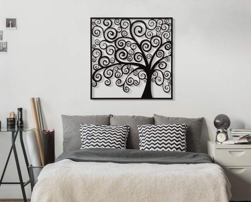 Wandpaneel Baum Schwarz – Wanddeko