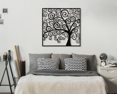 Wandpaneel Baum Schwarz – Wanddeko
