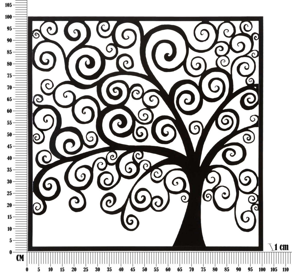 Wandpaneel Baum Schwarz – Wanddeko