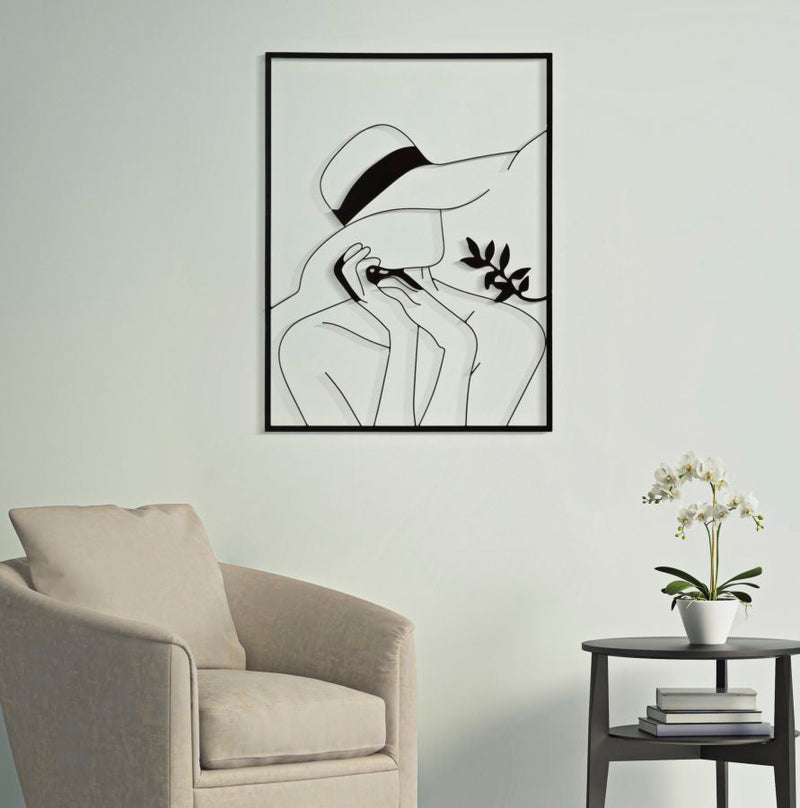 Wandpaneel Abstrakt Elegant Schwarz 60×80 cm B – Wanddeko