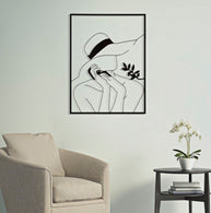 Wandpaneel Abstrakt Elegant Schwarz 60×80 cm B – Wanddeko
