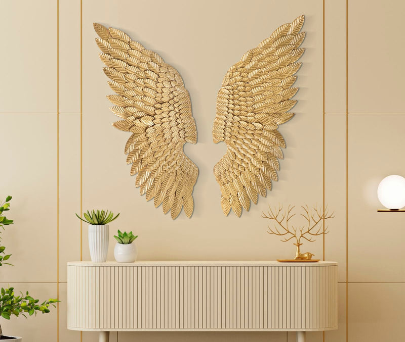 Wandpaneel Flügel Gold 100 cm – Wanddeko