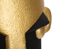 Vase Gesicht Tribal Schwarz Gold – Blumenvase Deko