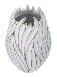 Blumenvase Oval Weiß 41,5 cm