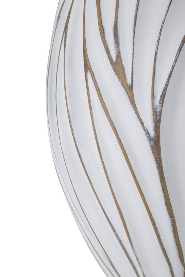 Blumenvase Oval Weiß 41,5 cm
