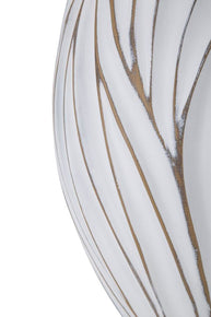 Blumenvase Oval Weiß 41,5 cm