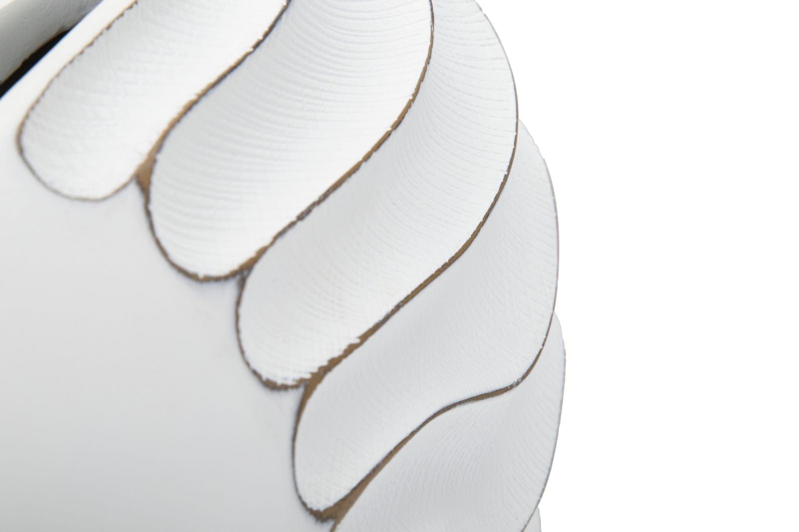 Vase Wellen Weiß Rund – Blumenvase Deko