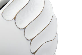 Vase Wellen Weiß Rund – Blumenvase Deko