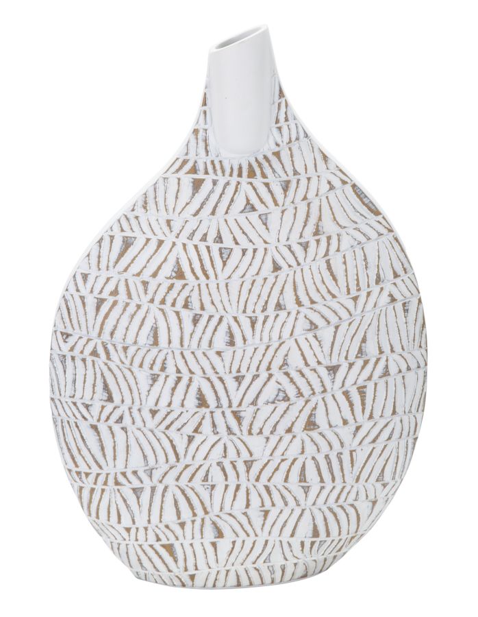 Blumenvase Nairobi Weiß 46,5 cm – Dekovase