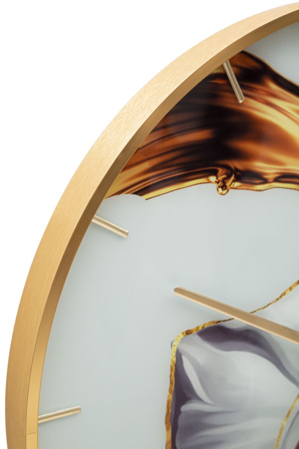 Wanduhr Rosen Bunt 60 cm – Uhr Wohnzimmer