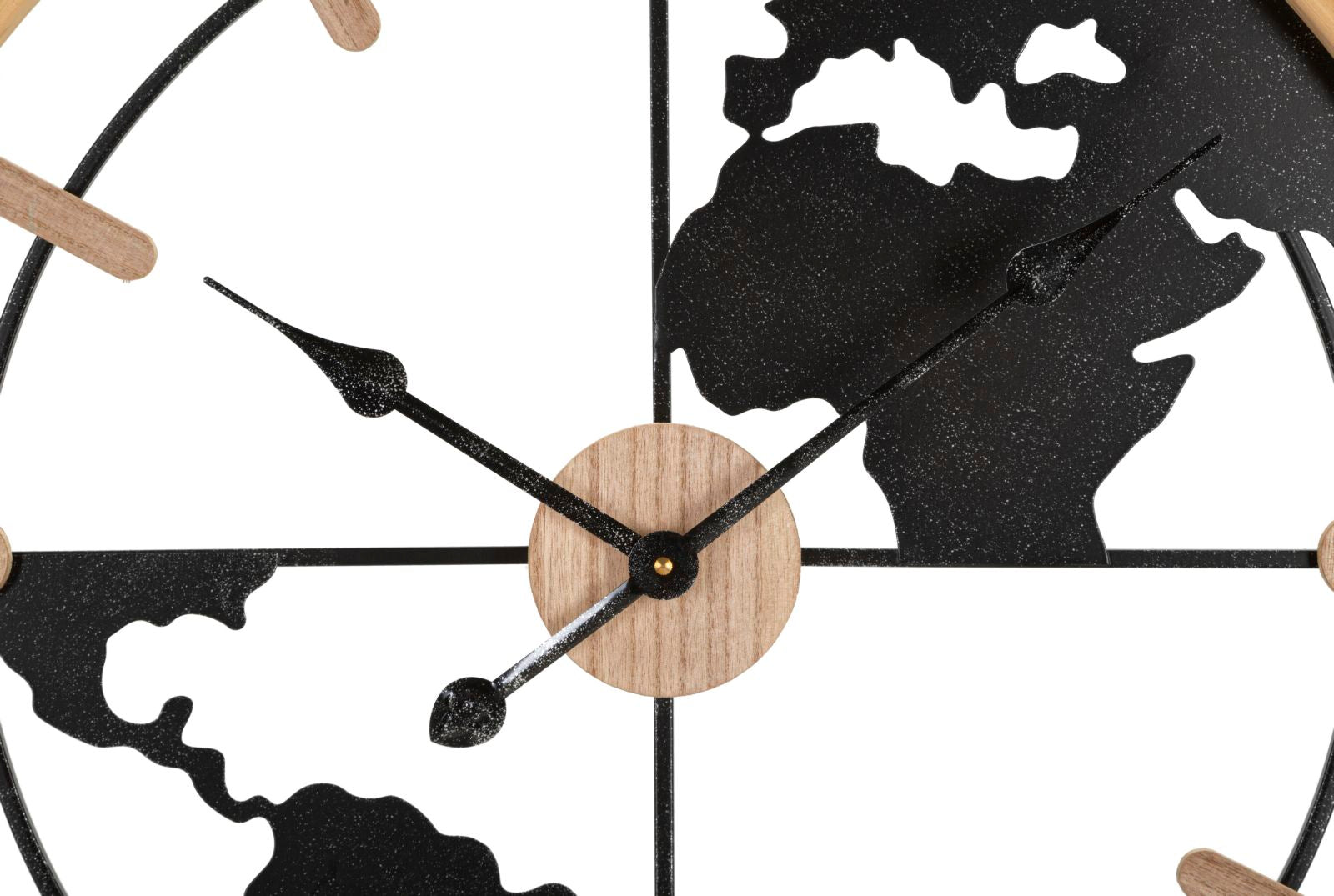 Wanduhr Weltkugel Braun Schwarz 60 cm – Uhr Wohnzimmer