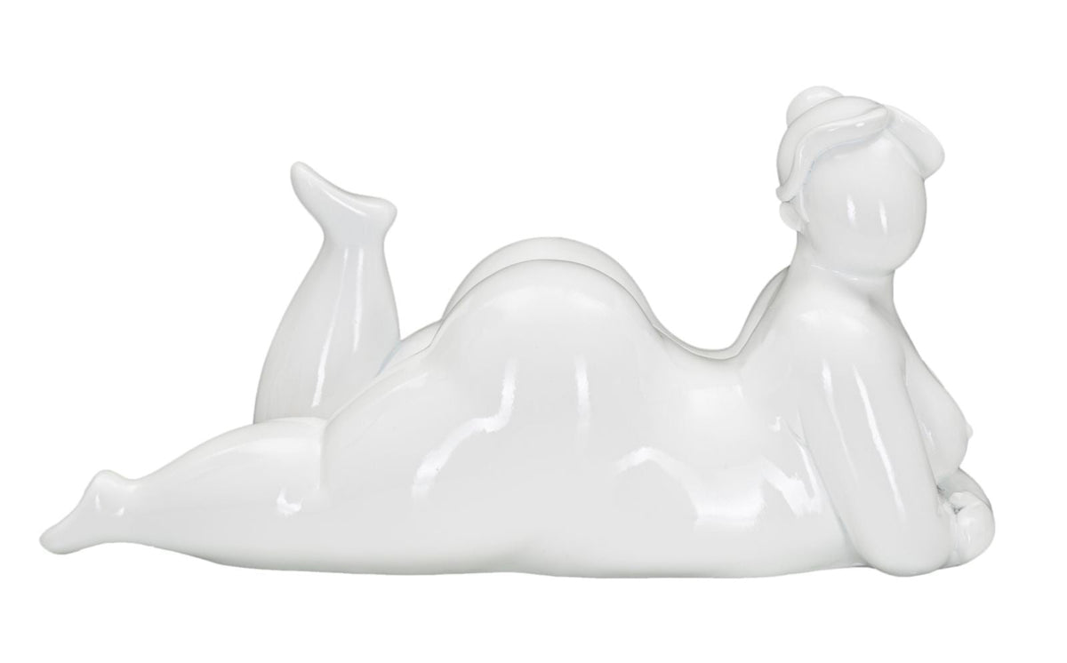 Dekofigur Frau Weiß – Skulptur Deko