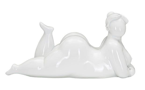 Dekofigur Frau Weiß – Skulptur Deko