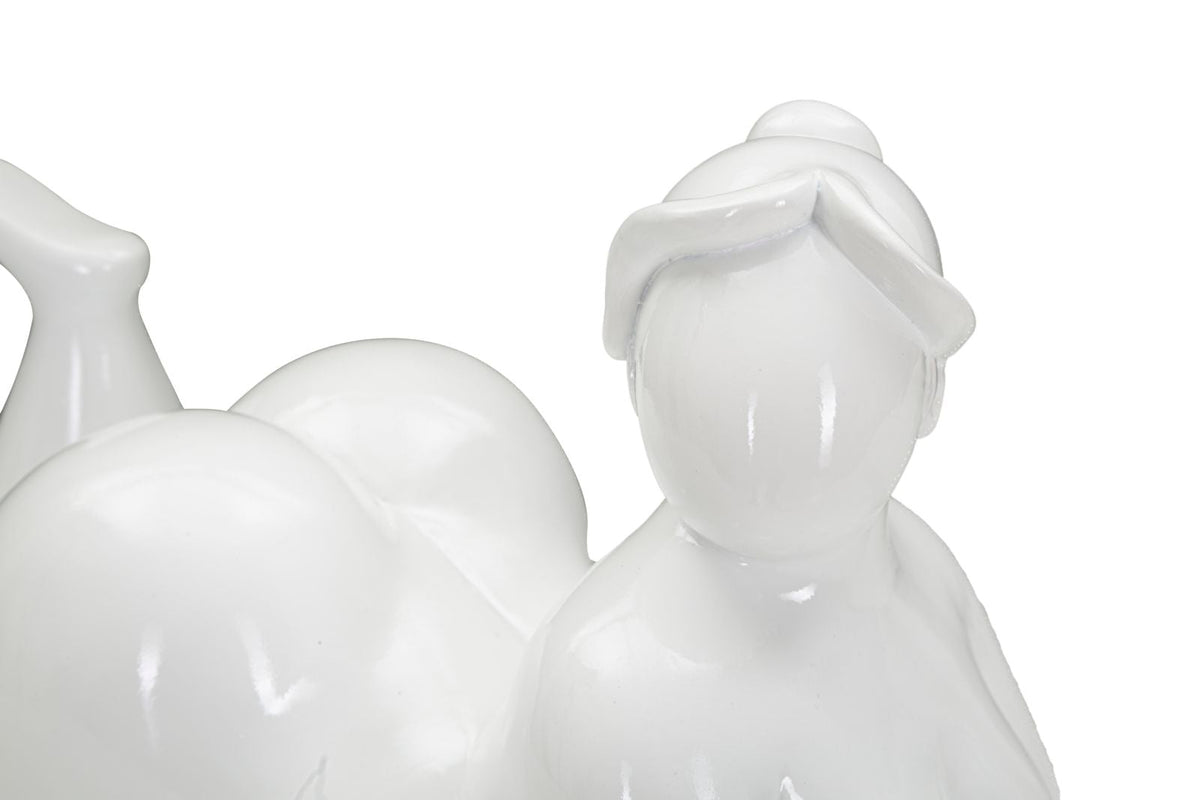 Dekofigur Frau Weiß – Skulptur Deko
