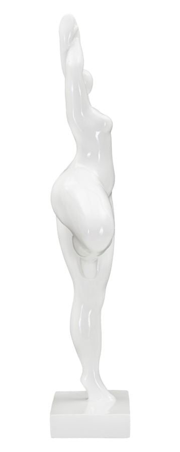 Dekofigur Yoga Frau Weiß 45,8 cm – Skulptur Deko