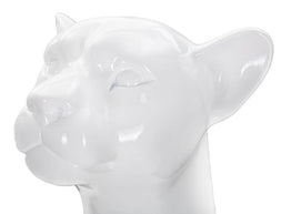 Dekofigur Leopard Sitzend Weiß – Tierfigur